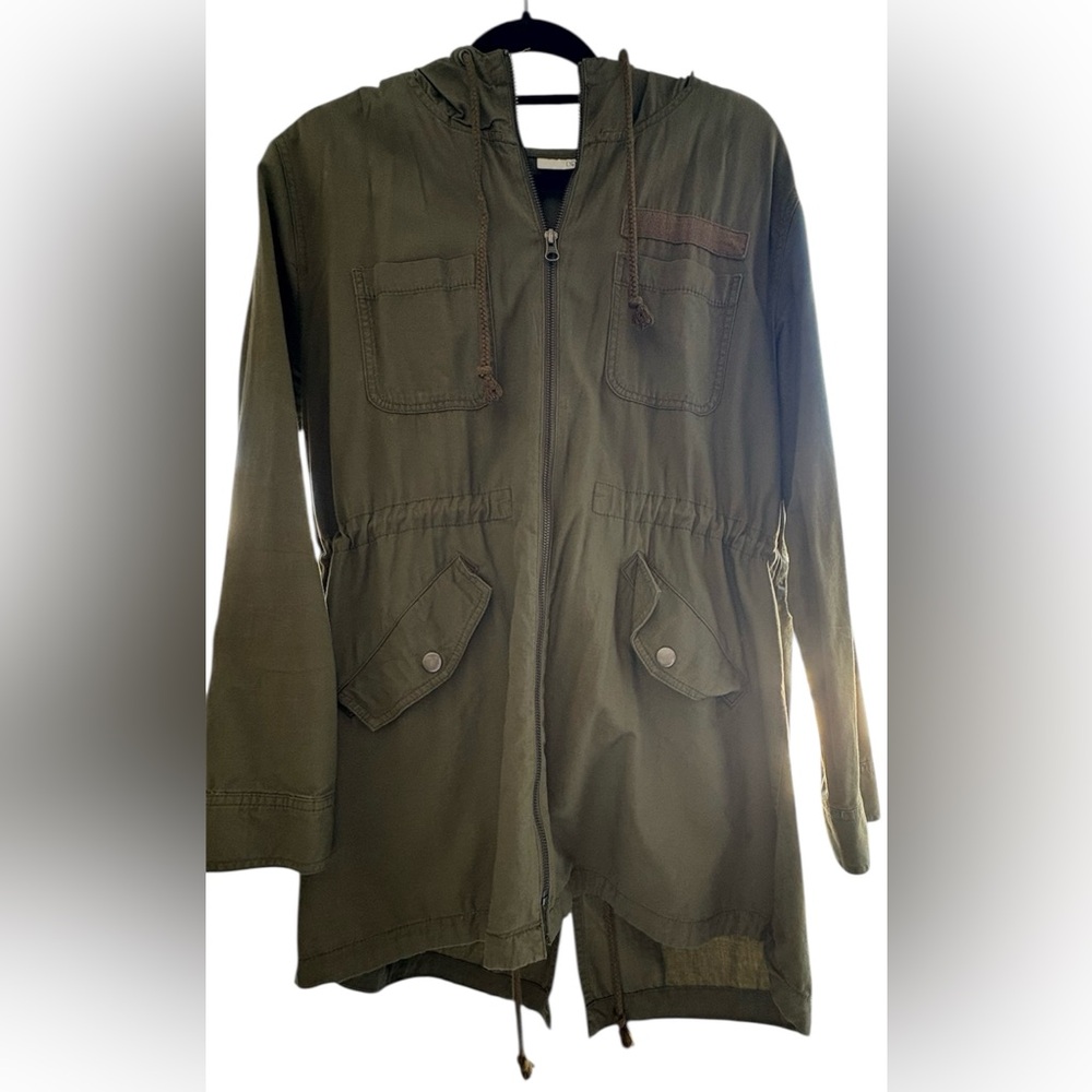 BP Olive Green Military Style Zip-Up Jacket